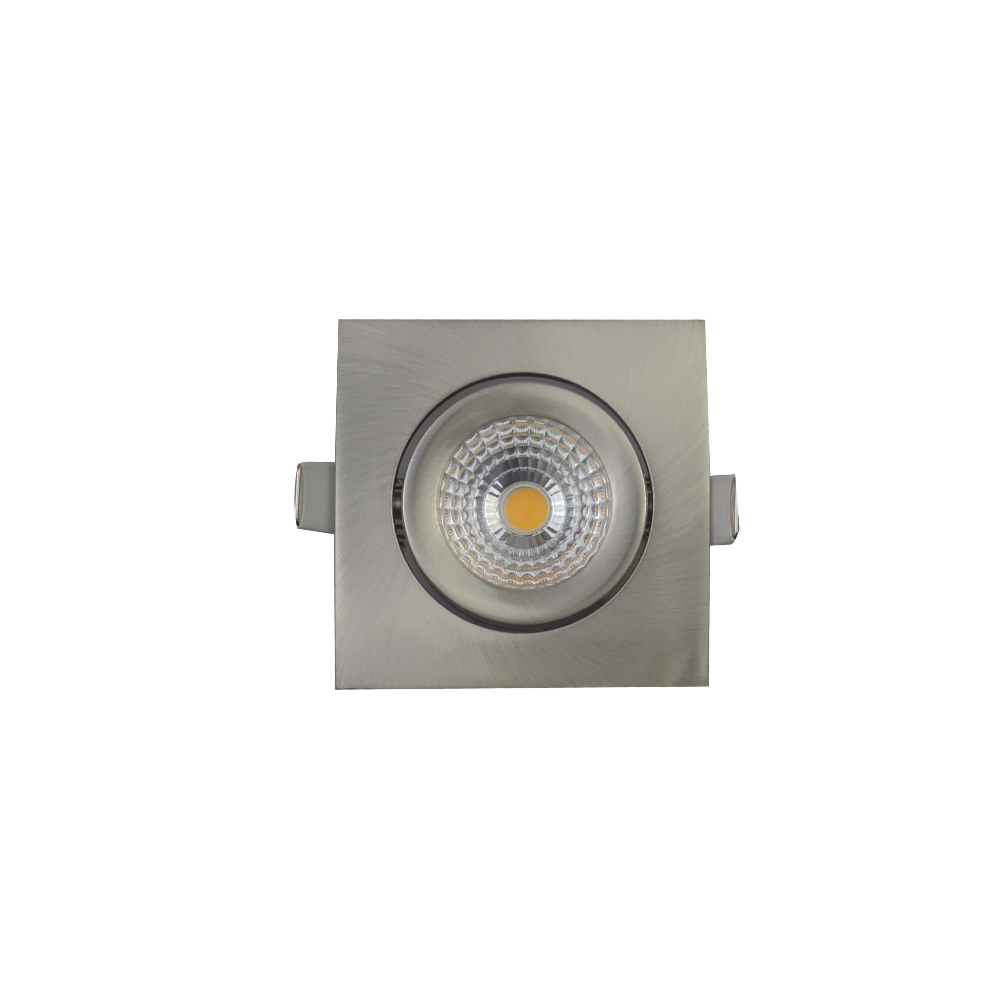Thon 22052 ledspot vierkant 5W 2700K nikkel IP65