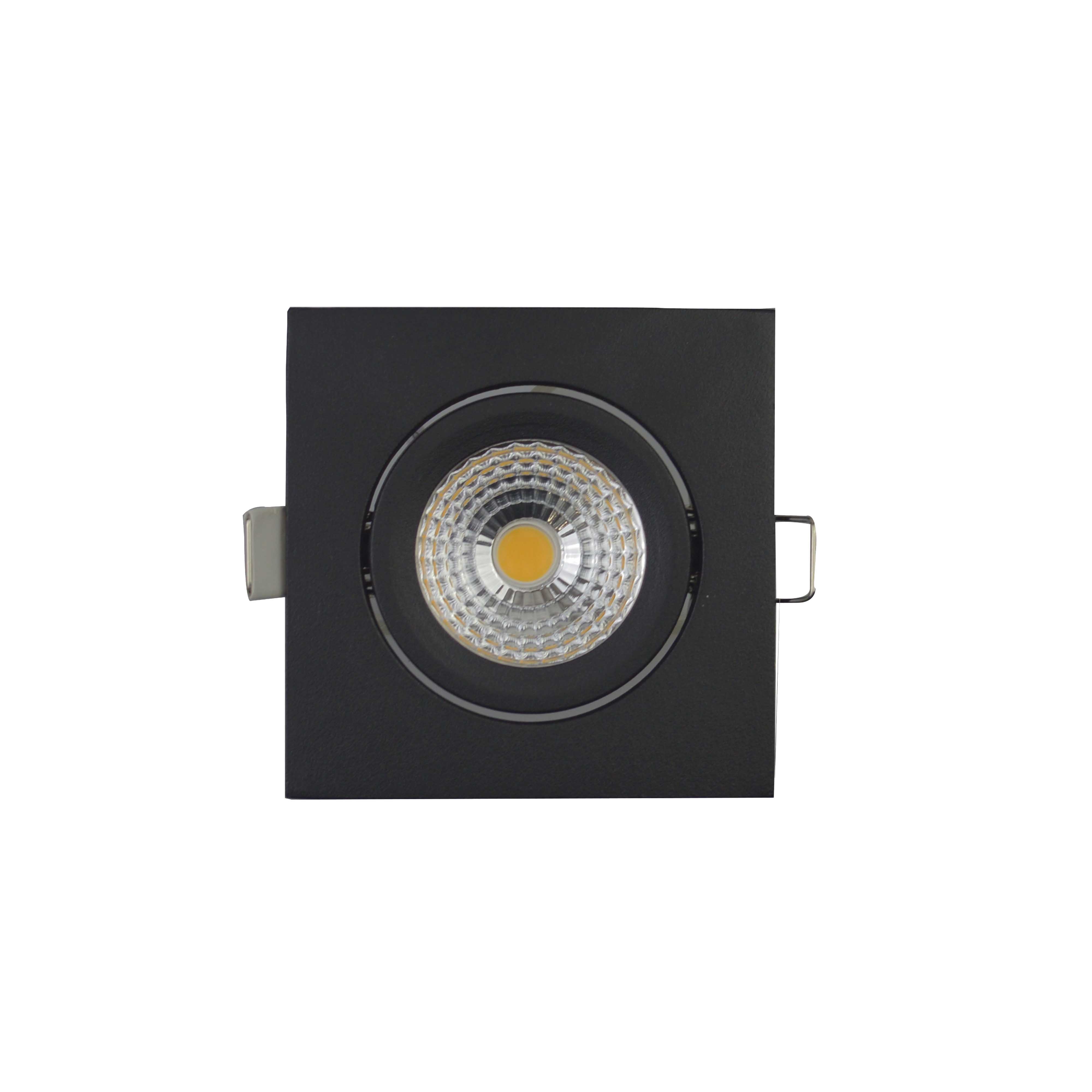 Thon 22053 ledspot vierkant 5W 2700K 450lm zwartIP65