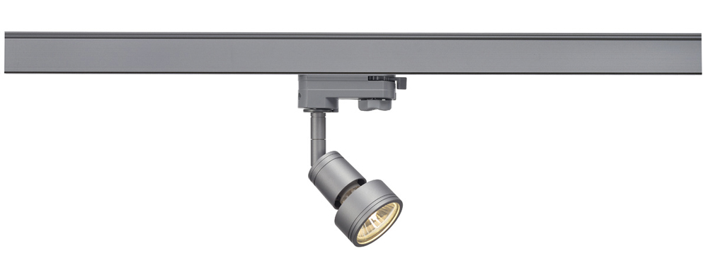 SLV 153564 PURI Railspot GU10 + 3f adapter Zilvergr.