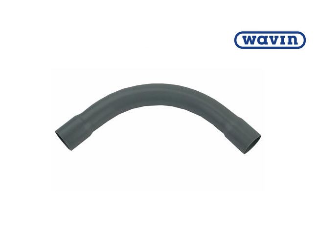 Wavin slagvaste bocht 3/4" grijs