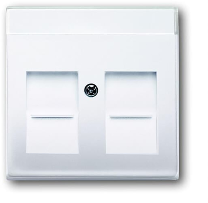 BJ 1800-84 Centr.plaat 2xRJ45 Future Linear S.wit