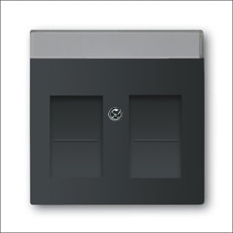 BJ 1800-885 Centr.plaat 2xRJ45 Fut.Linear Matzwart