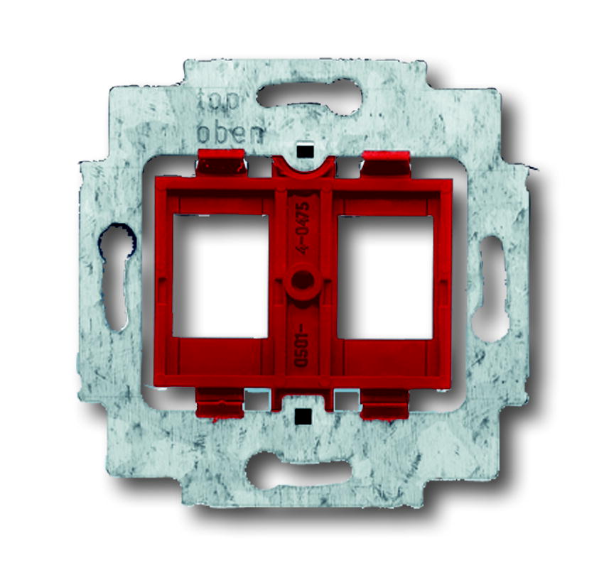 BJ 1812 draagring rood voor 2 x keystone RJ45