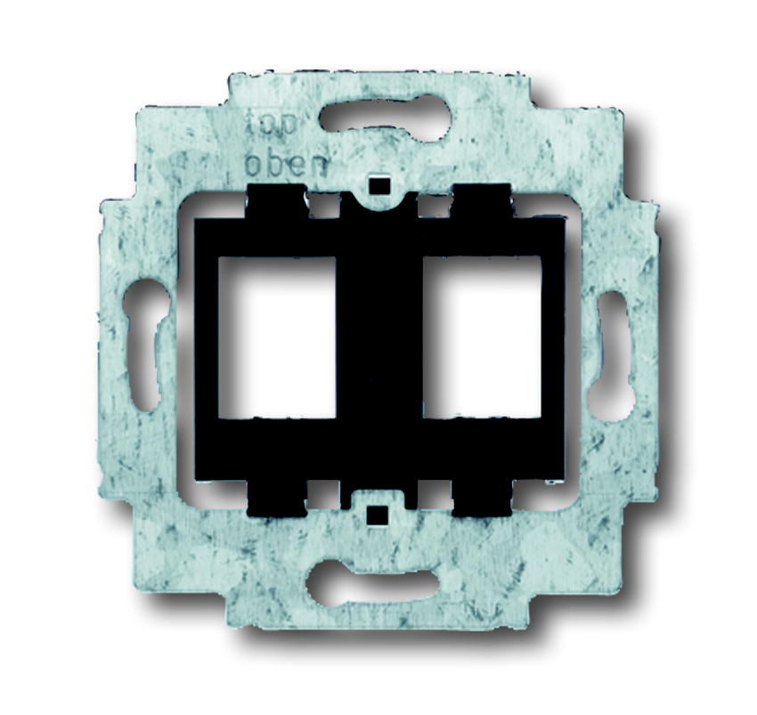 BJ 1814 draagring zwart voor 2x keystone RJ45