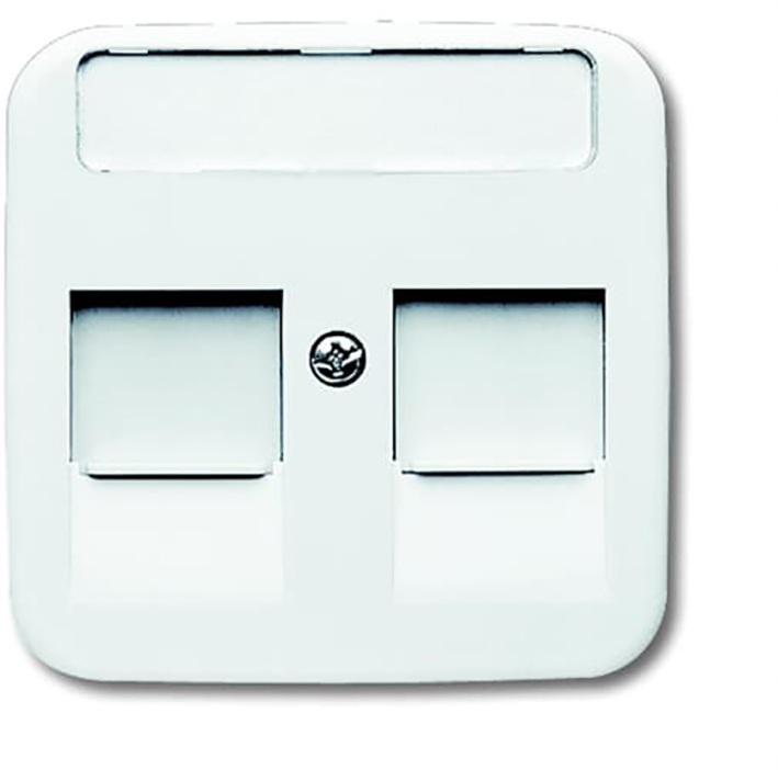 BJ 1800-214 cpl voor 2xRJ45 modulair jack alpinwit