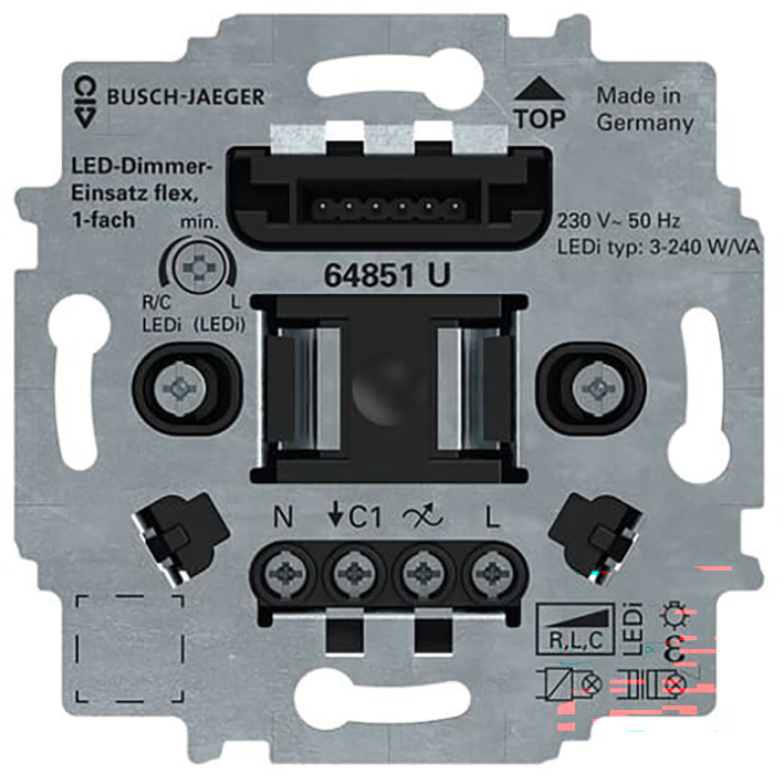 BJ 64851 U LED Tip Dimmersokkel 3-240VA 2-draads