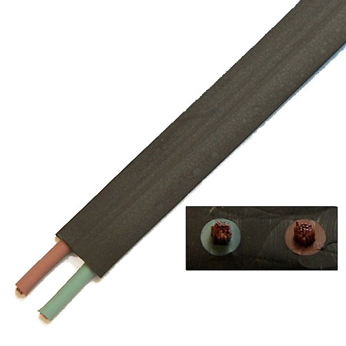 Donne rubberprikkabel 2x1,5mm 13mm ring