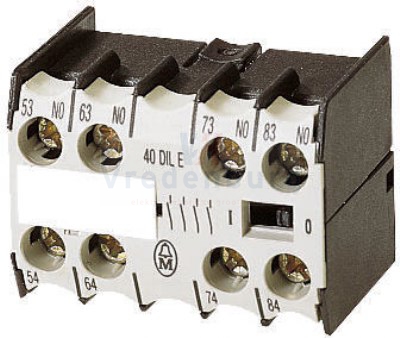 Eaton 40 DIL E hulpblok 4xmaakcontact