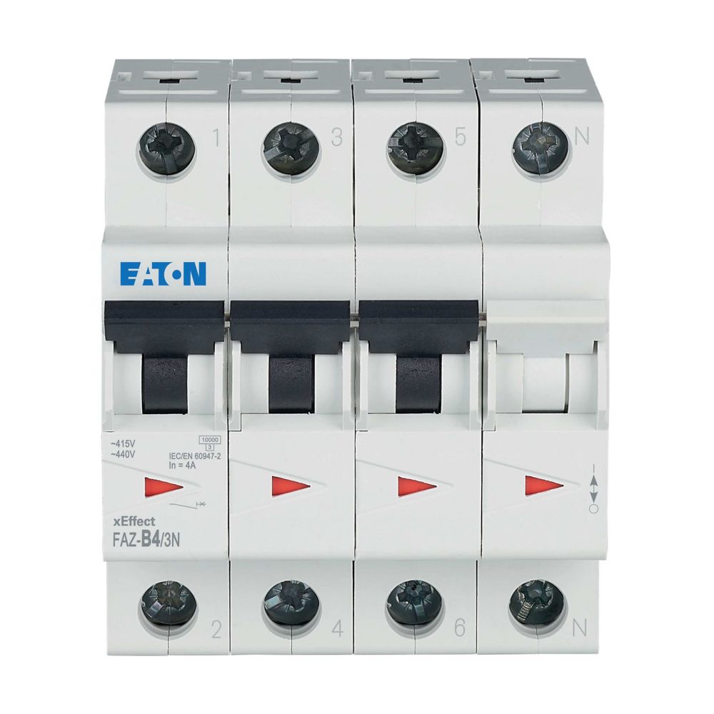 Eaton FAZ-B4/3N installatieautomaat 4A 3P+N