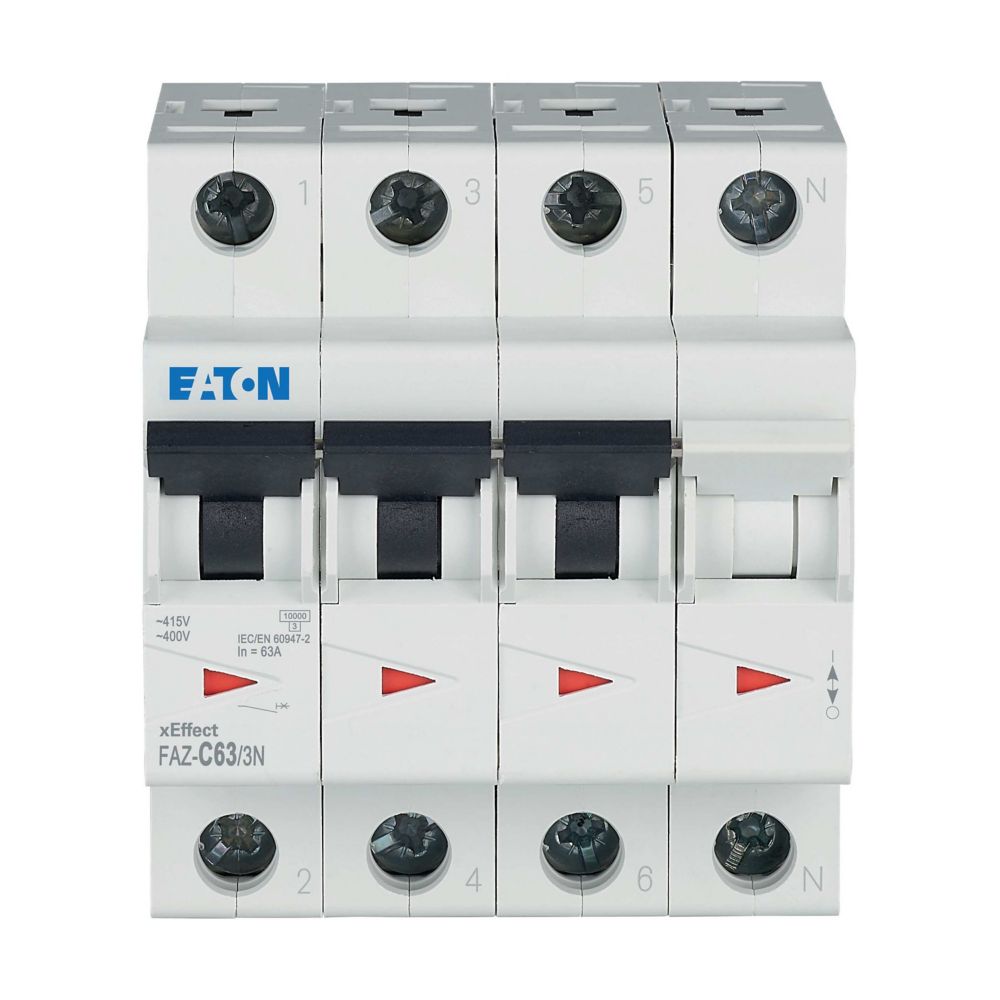 Eaton 278981 FAZ-C63/3N installatieautomaat C63A 3p+N 15kA
